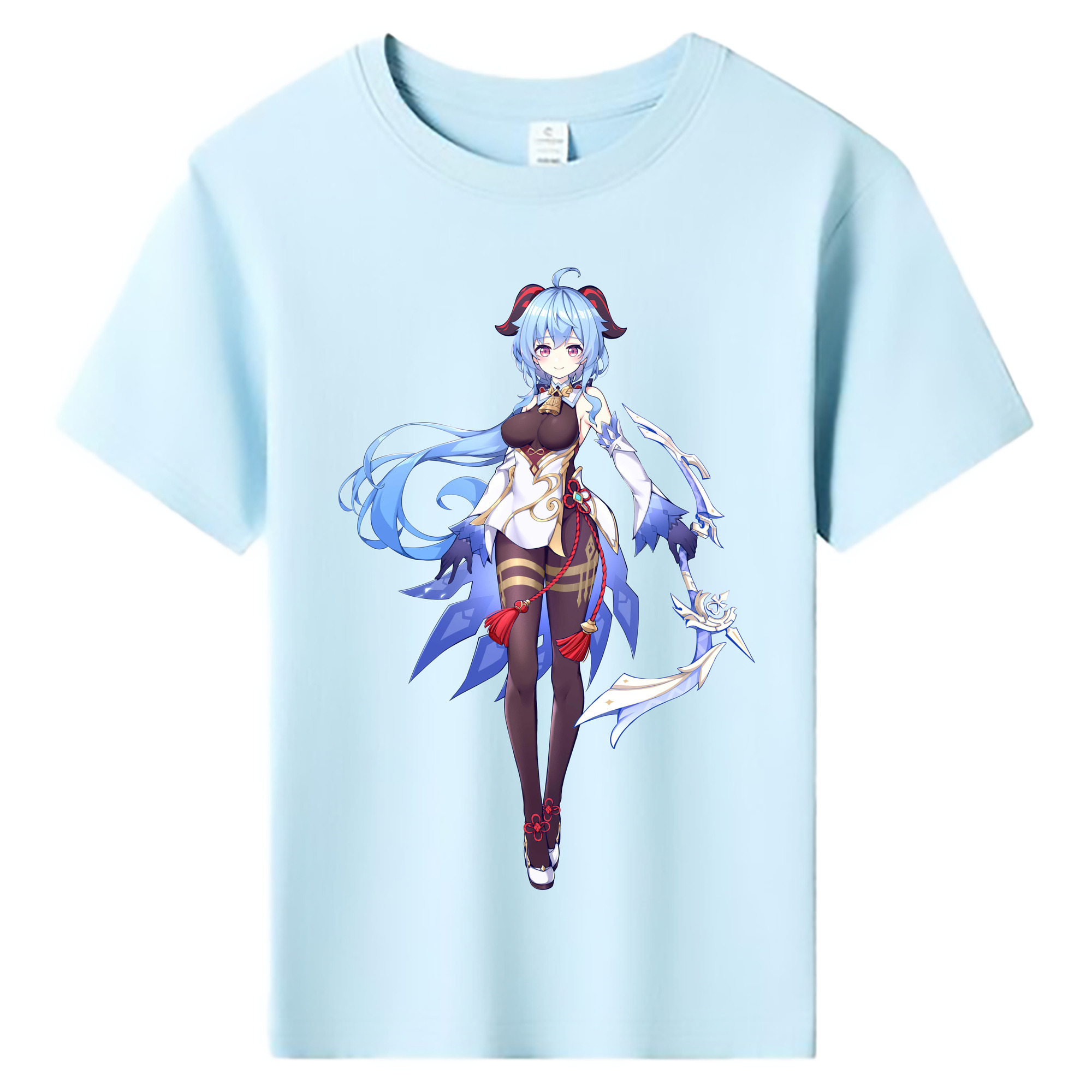 げんし神 甘雨 かんう genshin Ganyu 綿100％キッズTシャツ（フロントプリント）